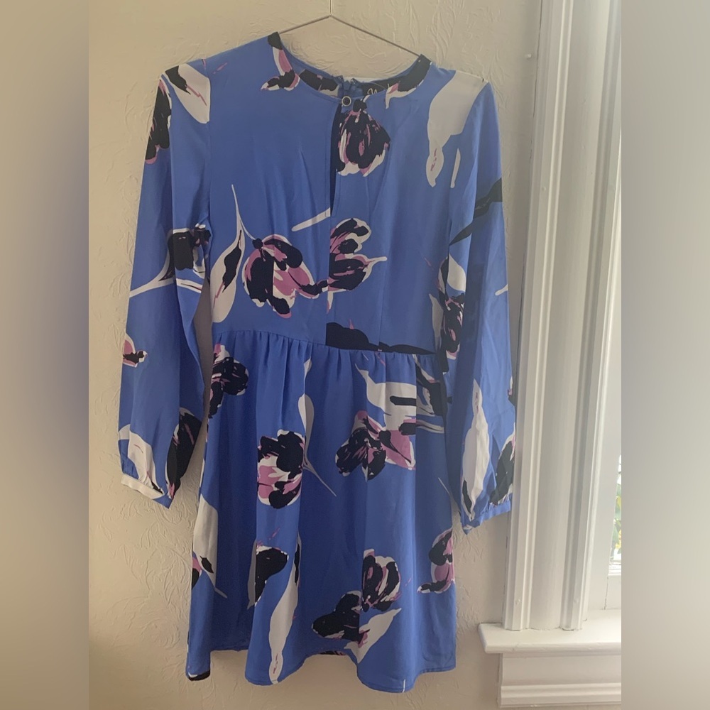 NWT  Anthropologie Floral Blue Yumi Kim Long Dress
